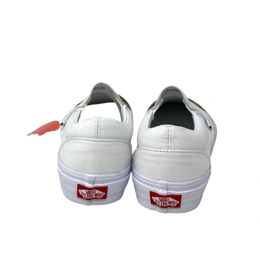 VANS Classic Slip On Shoes Low Top White Women Canvas Sneakers Skate VN000XG8AZQ